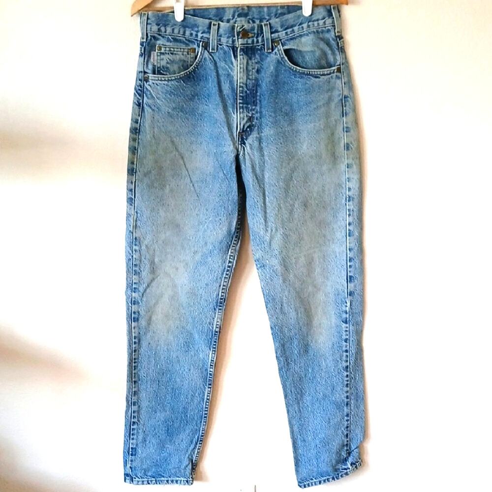 Vintage 90s Carhartt Denim Jeans 33x34 Some Dirt Authentic!